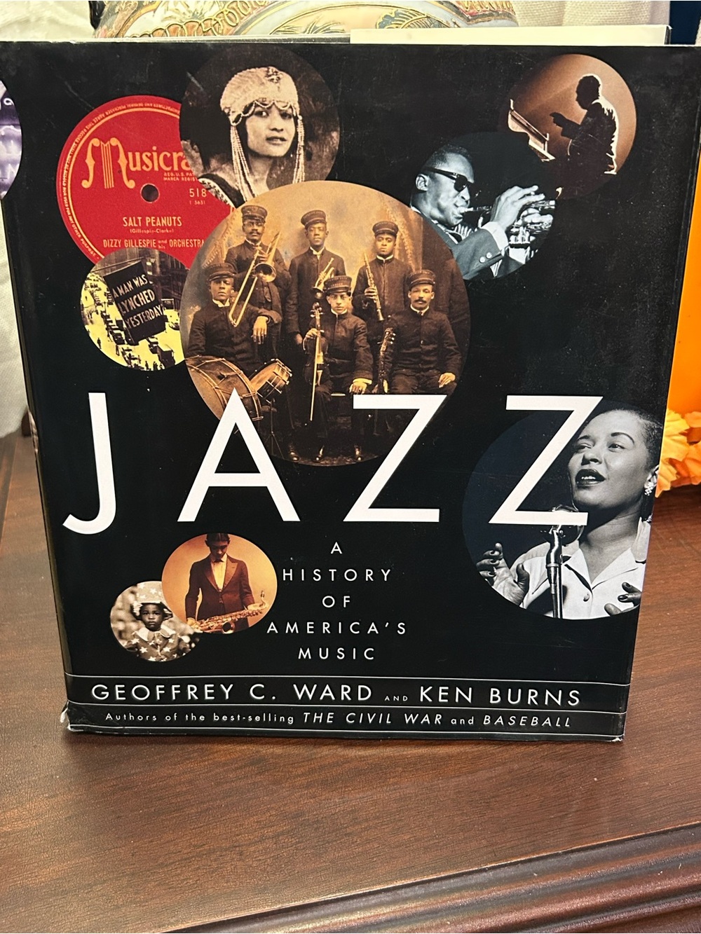 "Jazz" Hardcover Book a history of America’s music by Geoffrey ward and Burns